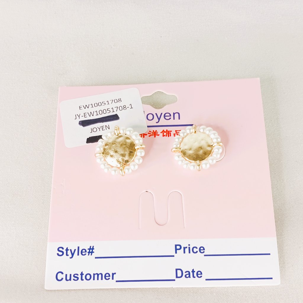 New Circle Pearl Earrings
